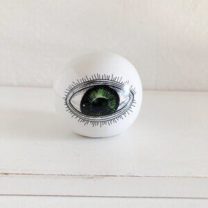 Gothic Eyeball Decor Paperweight White & Green